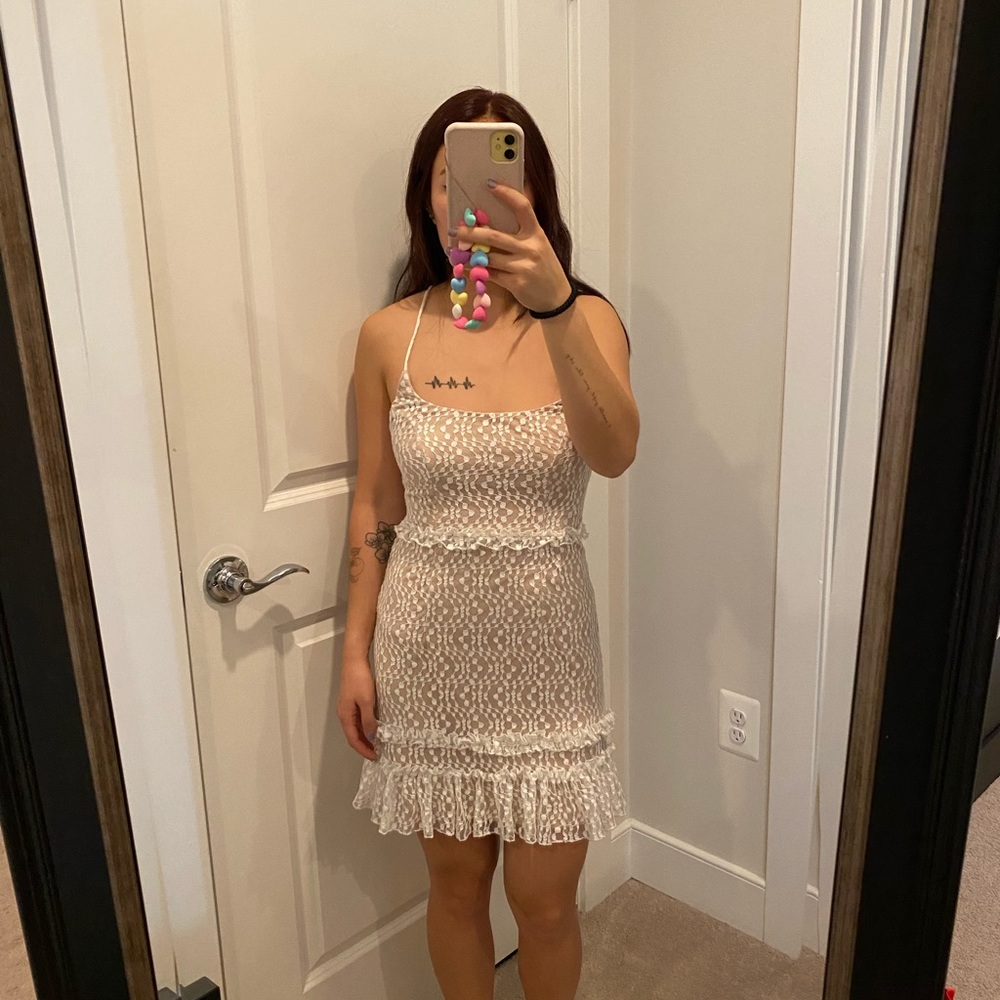 Angel biba white lace dress